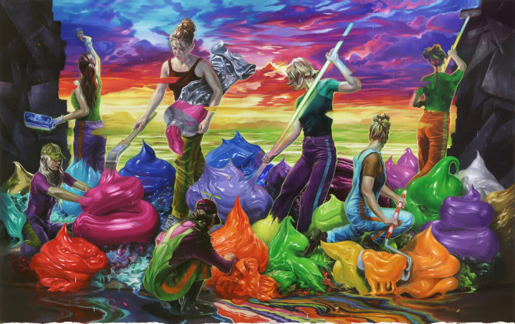 michaelstreun.ch, Oil on Canvas, Michael Streun, Schweiz, Thun, Schweizer Maler, Malerei, Painter, Figurative Malerei, figurative painting, portrait painting, Zeichnung, Objekte, Radierung, Porträt, Surreal, Ölmalerei, Öl auf Leinwand, Oil on Canvas,  Kohlezeichnung, Pastellzeichnung, Fotografie, Video, Ausstellungen, Galerie, Puberty, Projekte, Installationen, Klingende Köpfe, Blues Legends, Mario Capitanio, Peter Gurtner, Carlo Brenni, Georges Müller, Peter Müller, MC Anliker, Jamie Wong-Li, Sandee, Walter Schmocker, Markus Heiniger, Jimy Hofer, Simon La Bey, Schmidi Schmidhauser, Rhonda Dorsey, Shirley Grimes, Gölä, Tinu Heiniger, Christine Lauterburg, Marc Storace, Mich Gerber, Büne Huber, Hank Shizzoe, Kuno Lauener, Sina, Elvis, Alberto Giacometti, B.B. King, Buddy Guy, John Lee Hooker, Kurse, Malkurs, Ölmalen, Porträt in Öl, Objekte in Öl, Aktzeichnen, Aktmalen, sfgb-b.ch, Schule für Gestaltung Bern und Biel, Galerie Art-Etage Biel, Kunsthaus Interlaken, Kunstmuseum Thun, www.atelierstreun.ch, Atelierhaus Thun, www.atelierhausthun.ch, Painting, Swiss Painter, Oilpainting, Drawing, Etching, Portrait, Oil Portrait, Surreal, figurative painting, Oil on Canvas, Oil on Cardboard, Oil on Paper, Berlin, Atelierstipendium, Atelierhaus, www.atelierhaus.ch, Cantonale Berne Jura, Skizzen, Studien, Plastic, Ablösung, Puberty, Pubertät, Adoleszenz, Umbruch, Umwälzungen, Corona-Krise, Zeitenwende, Habitat, Trip, Klimawandel, Übergang, Warner, Überdreht, Satellit.Space Thun, Der Schacht, futuristische Akte, Galerie Tammen Berlin, Robert Walser, Senfies, Farbfinderin, Spannungsfeld, Verschlingung, Die Vorleserin, Überdreht, Begehung, Projekt Talk, Klimawandel, der Schacht, Wandlung, Zündung, der Sog, Nachtlager, der Graben, Habitat, Vorspäherin, Zeitenwende, Galerie Tammen Berlin, Positions Berlin, In Rage, Hedemannstrasse, Christoph Tannert, Art Salon Zürich, Kunstpreis der Stadt Thun, Galerie da Mihi Bern  